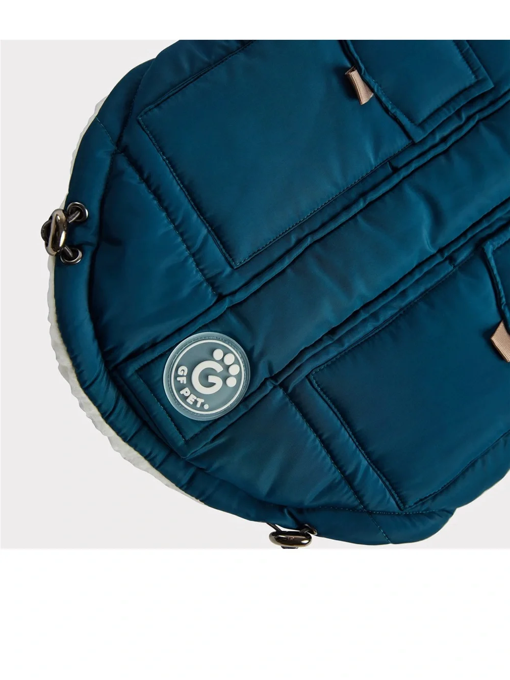 Teal Puffer Dog Jacket with Hood - Cozy Winter Coat